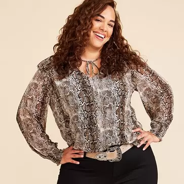 Ladies animal print blouse