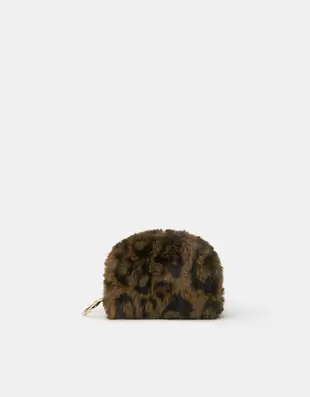 Fluffy Leopard Coin Purse Charm