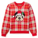 Minnie Mouse Holiday Plaid Sweater for Women