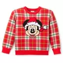 Mickey Mouse Holiday Plaid Sweater for Kids