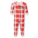 Mickey Mouse Plaid Holiday Sleeper for Baby