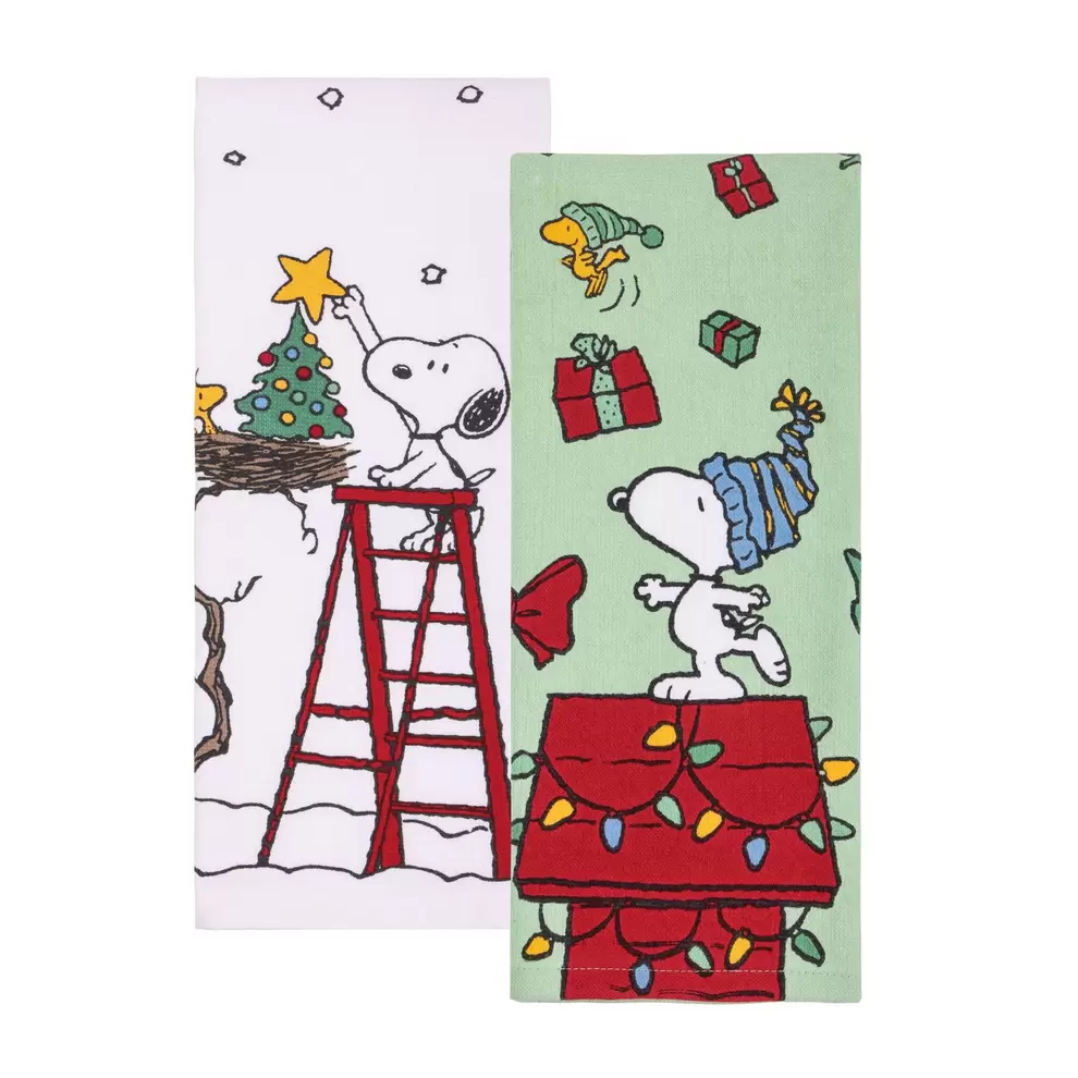 St. Nicholas Square® Peanuts Snoopy 2 pk Holiday Kitchen Towels