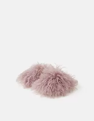 Shaggy Faux Fur SlippersPurple