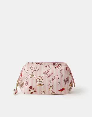 Christmas Stripe Make Up Bag