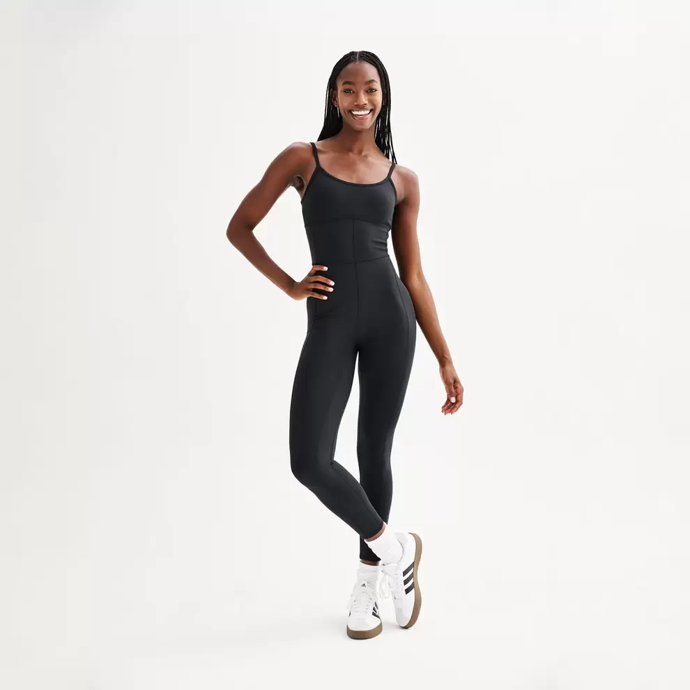 Juniors' SO® Sporty Seamed Long Unitard