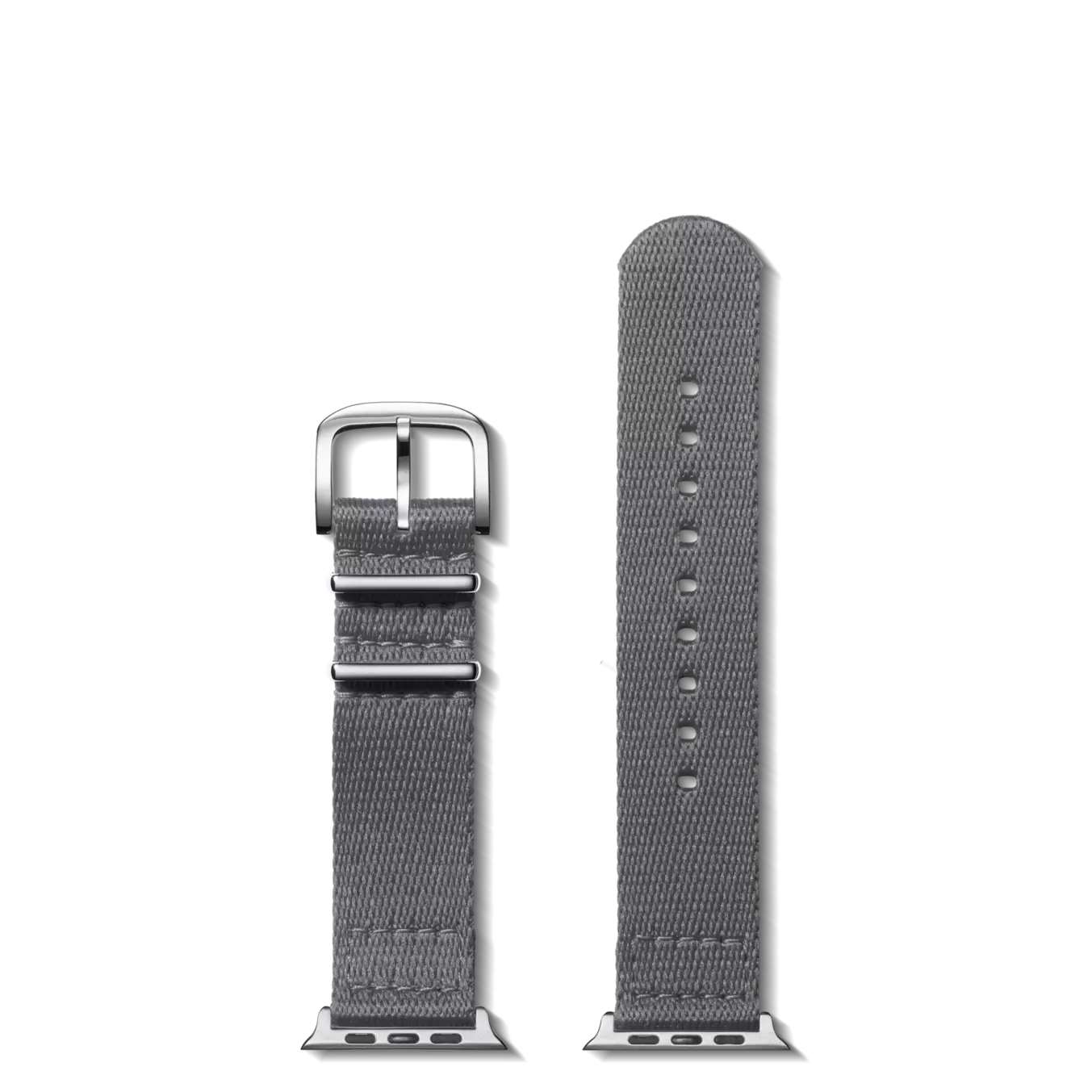 20mm Gray Split Nylon Apple Watch Strap - Gray