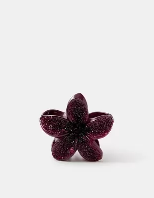 Sparkle Tropical Flower Claw Clip