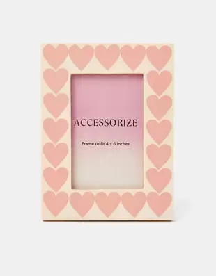 Heart Print Photo Frame 4 x 6