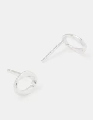 Sterling Silver Link Stud Earrings