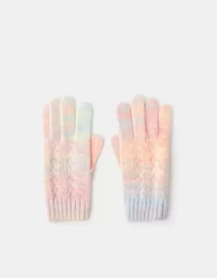 Girls Ombré Knit Gloves Multi