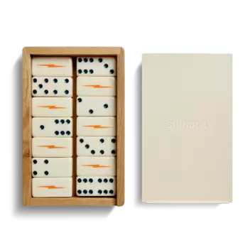 Dominoes Set - Cream / Blue Dominoes Set Cream / Blue