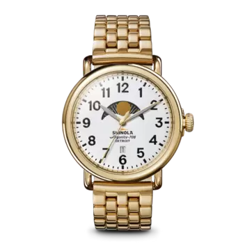 Runwell Moon Phase Watch - White Runwell Moon Phase Watch