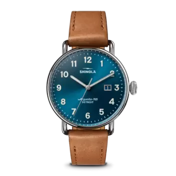 Canfield Watch 38mm - Blue Tan Leather Strap Canfield Watch 38mm