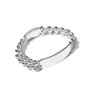 Bike Lock ID Bracelet - Sterling Silver Bike Lock ID Bracelet