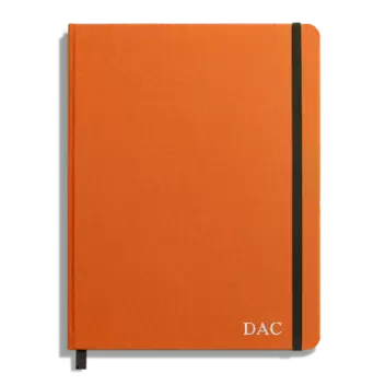 Large Hard Ruled Journal - Bold Orange