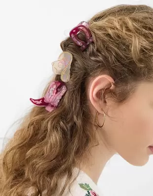 3-Pack Mini Cowboy Claw Clips