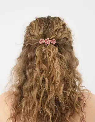 Sparkle Floral Barrette Hair Clip