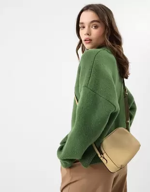 Double Zip Crossbody Bag Yellow