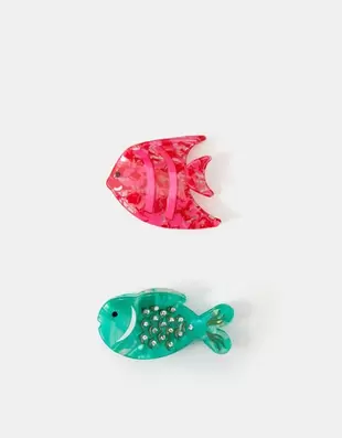 2-Pack Tropical Fish Claw Clips
