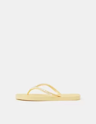 Pearl Flip Flops Yellow