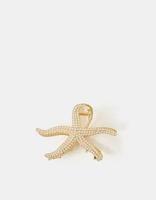 Pearl Starfish Claw Clip