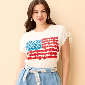 Ladies American Flag Top