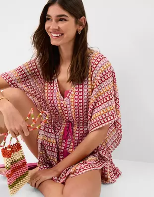 Crochet Mini Kaftan Multi