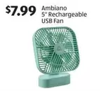 5" Rechargeable USB Fan