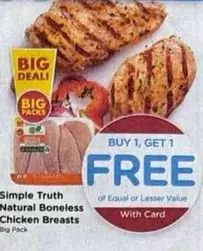 Natural Boneless Chicken Breasts Big Pack