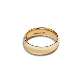6mm Round Yellow Gold Band