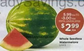 Whole Seedless Watermelons