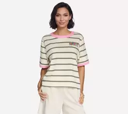 Britto: Hearts Striped Ringer Tee