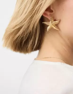 Statement Starfish Stud Earrings