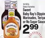 Baby Ray's - Sweet  Dipping Marinades, Teriyaki or No Sugar Sauce
