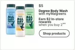 all - Degree Body Wash
