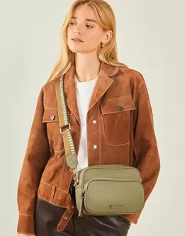 Dina Double Zip Crossbody Bag Green