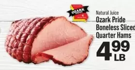 Boneless Sliced Quarter Hams