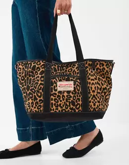 Rio Canvas Shopper Bag Leopard