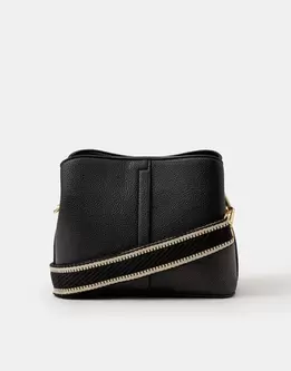Webbing Strap Crossbody Bag Black