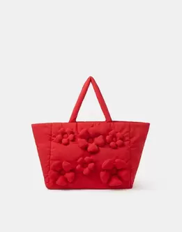 Accessorize x Good Manners 3D Flower Nylon Shopper Bag