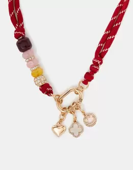 Accessorize x Good Manners Carabiner Charm Cord Necklace