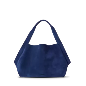 Derby Shoulder Bag - Sapphire Suede