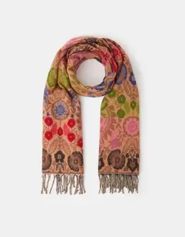 Floral Jacquard Blanket Scarf