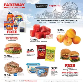 Fareway catalogue in Moline IL | Great discounts on selected products | 2025-07-14T00:00:00.000Z - 2025-07-19T00:00:00.000Z