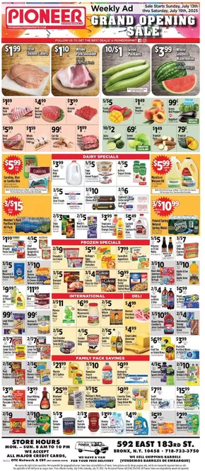 Pioneer Supermarkets catalogue in New York | Our best deals for you | 2025-07-13T00:00:00.000Z - 2025-07-19T00:00:00.000Z