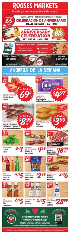 Rouses catalogue in Ocean Springs MS | Current deals and offers | 2025-07-16T00:00:00.000Z - 2025-07-25T00:00:00.000Z