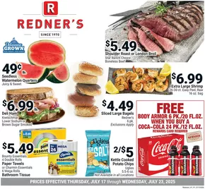 Redner's Warehouse catalogue in Bensalem PA | On Sale July_17_S16 | 2025-07-17T00:00:00.000Z - 2025-07-23T00:00:00.000Z