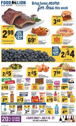 Food Lion catalogue in Odon IN | Current bargains and offers | 2025-07-23T00:00:00.000Z - 2025-07-29T00:00:00.000Z