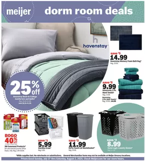 Meijer catalogue in Seffner FL | dorm room deals | 2025-07-27T00:00:00.000Z - 2025-08-09T00:00:00.000Z