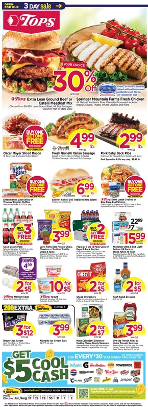 Tops catalogue in Mayville NY | Weekly Specials | 2025-07-27T00:00:00.000Z - 2025-08-02T00:00:00.000Z